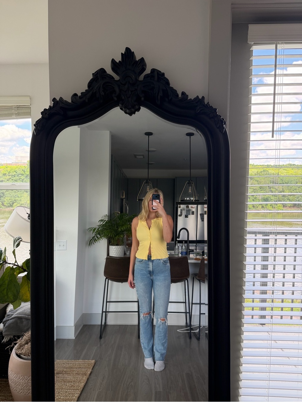 Zara Light Blue Washed Denim Jeans